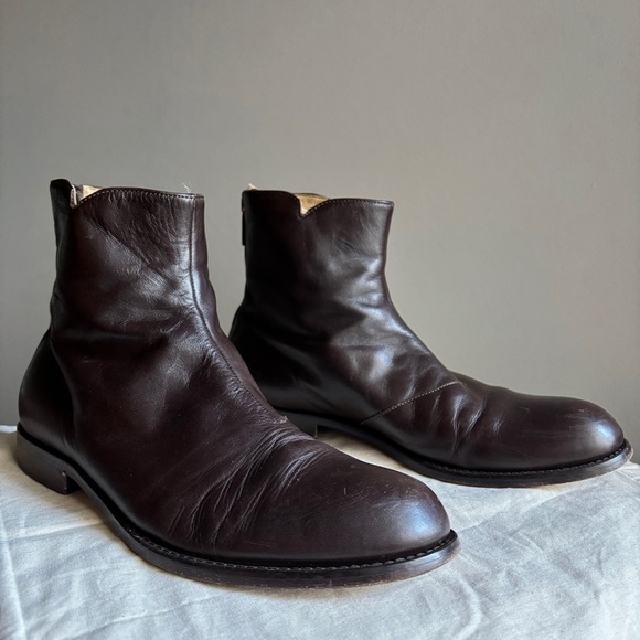 Calvin Klein Collection Other - Calvin Klein Collection Italy Leather Zip Ankle Boots Men’s 8/Women’s 10 (EU 41)